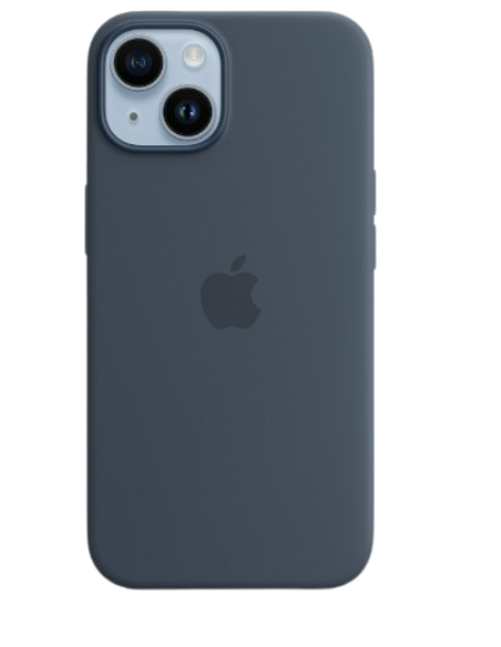 Apple silicone case with MagSafe iPhone 15 (Original Quality) Storm Blue